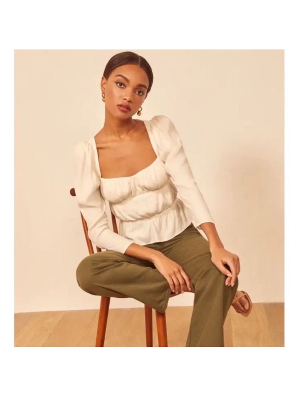Reformation Plath top ivory